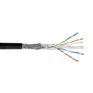 CABLE  SFTP CAT5E TEKLINK BLINDADO 4P 24AWG EXTERIOR PE NEGRO (305MTS) 40%