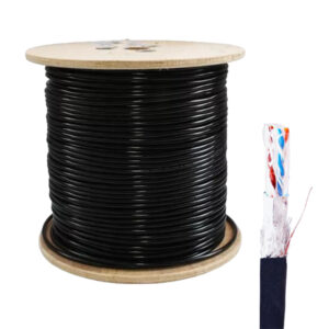 CABLE SFTP CAT6 23 AWG CON 40% BRAIDING BLINDADO EXTERIOR CON GEL 305 METROS TEKLINK