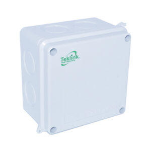 CAJA PLEXO TEKLINK 10X10X7 CM ABS GRIS IP65 4 X 4 - IK08 CON CONOS