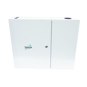 PATCH PANEL FIBRA OPTICA, INTERIOR MONTAJE EN PARED, 24 HILOS COLOR GRIS, 400X380X80MM (ODF) TEKLINK - Imagen 1