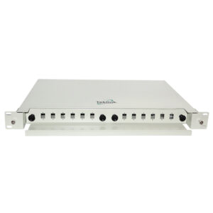 PATCH PANEL FIBRA ÓPTICA MONTAJE RACK DESLIZABLE, 12 HILOS GRIS (ODF) TEKLINK FIB-DTLPP-12N - Imagen 1