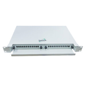 PATCH PANEL FIBRA ÓPTICA, MONTAJE RACK DESLIZABLE, (ODF) 24 HILOS GRIS TEKLINK FIB-DTLPP-24 - Imagen 1