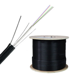 CABLE DE FIBRA  DROP  FTTH  OM3-300 WITH STEEL TUBE  6 HILOS CON MENSAJERO 1000 M LSZH