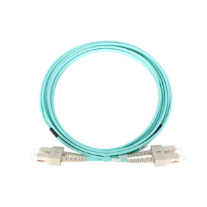 PATCH CORD DE FIBRA SC/UPC-SC/UPC MULTIMODO DUPLEX 50/125  3MTS PVC JACKET 3.0MM OM3 AQUA