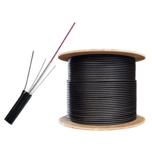 CABLE DE FIBRA OPTICA 2 HILOS DROP FTTH, SM LSZH JACKET, G657A2, 4.3*8.0MM, HDPE,  1000MTS TEKLINK