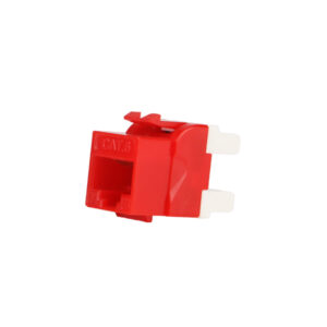 JACK CAT UTP 6A ROJO 180 GRADOS TEKLINK UL