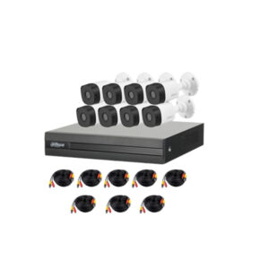 KIT DE CAMARAS DAHUA  XVR1B08-I  D (8) B1A21-360  8 CABLES 20M FUENTE DE PODER KIT8