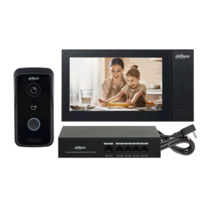 VIDEOPORTERO DAHUA VTH2421FB-P PFS3006-4ET-36 (SWPOE) VTO2111D-P-S2 IP65 1MP KTP02