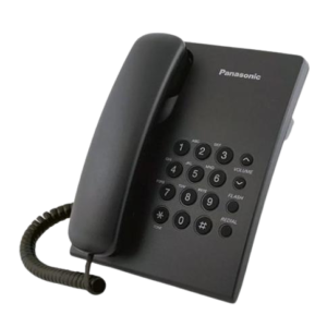 TELÉFONO SENCILLO PANASONIC,NEGRO (REDIAL, CONTROL DE VOLUMEN ) KX-TS500MXB