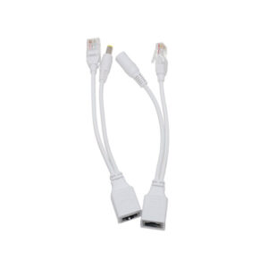 INYECTOR POE  SPLITTER CON CONECTOR  RJ45 Y ENTRADA DC COLOR BLANCO