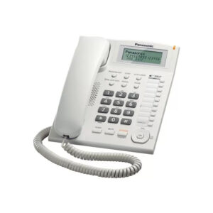 TELÉFONO PANASONIC BLANCO  KX-TS880W (MANOS LIBRES, JACK 2.5MM, AGENDA, CALLER ID