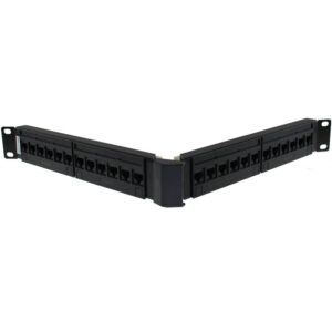 Patch Panel Angulado Cat 6 24 puertos para Rack TEKDATA