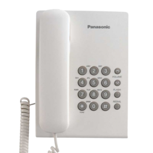 TELÉFONO SENCILLO PANASONIC COLOR BLANCO (REDIAL, CONTROL DE VOLUMEN ) TS500MXW