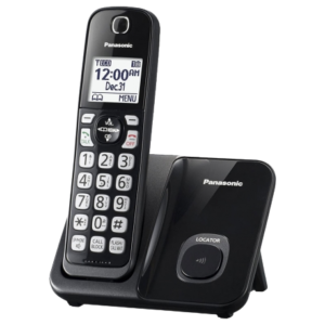 TELÉFONO ANÁLOGO INALÁMBRICO PANASONIC, BLOQUEADOR LLAMADAS, ALTAVOZ, CID, DECT, NEGRO - 1 AURICULAR