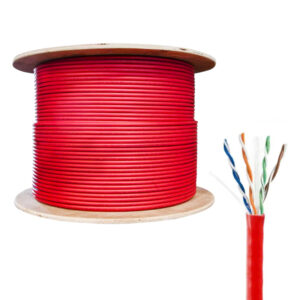 CABLE UTP CAT6A UL VERIFICADO 4P ROJO (CM) 23 AWG  (305MTS) TEKLINK - Imagen 1