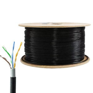 CABLE UTP TEKLINK CAT5E EXTERIOR - 24 AWG 915 M 100%COBRE DOBLE FORRO NEGRO 3000 FT - Imagen 1