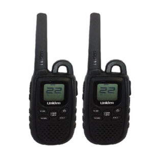 Radios (2) de Comunicación de 2 vías alcance 35 kms tipo Walkie Talkie UNIDEN NEGROS