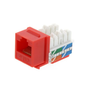 JACK UTP CAT6 - UL - ROJO TEKLINK - 90 GRADOS
