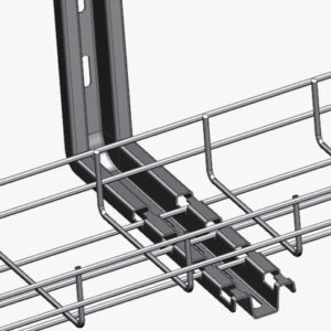 BRACKET DE PARED TIPO L PARA CANASTA 4PLG (100MM) ANCHO BICROMATADO TEKLINK - Imagen 2