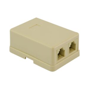 Cajilla Modular Telefónica RJ11 con adhesivo 2 Salidas