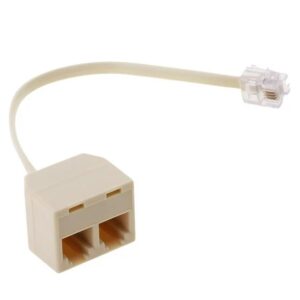 ADAPTADOR PARA TELÉFONO DE 2 VÍAS SPLITTER RJ11 A 2 HEMBRAS