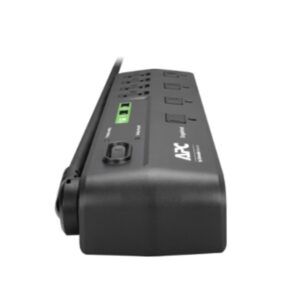 REGLETA PROTECTOR DE PICOS APC 8 TOMAS 2 USB 120V COLOR NEGRO P8U2