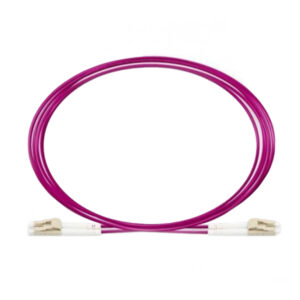 PATCH CORD DE FIBRA LC/UPC-LC/UPC, MULTIMODO OM4 DUPLEX 5MTS LSZH JACKET 3.0MM VIOLETA
