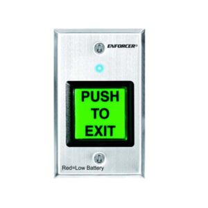 BOTON DE SALIDA VERDE ILLUMINADO "PUSH TO EXIT" RF SECO-LARM SD-8202GT-PEQ