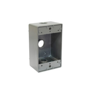 CAJA RECTANGULAR EXTERIOR 3 ENTRADAS 1/2 PULGADA INCLUYE 2 TAPONES DE CIERRE 1G50-3