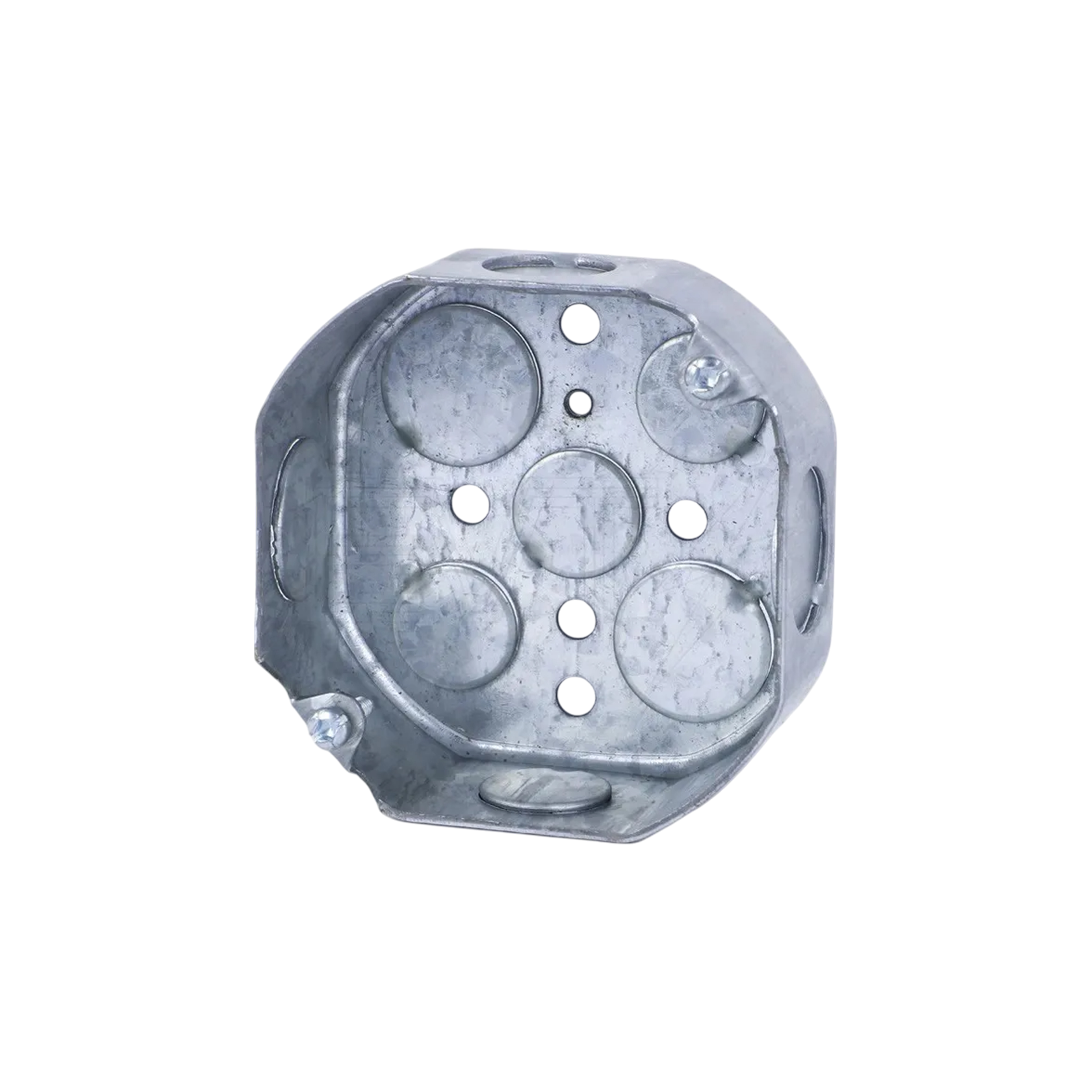 CAJA OCTAGONAL METAL CON ORIFICIOS 1/2 + 3/4 TORNILLO TIERRA 54151-1/2&3/4