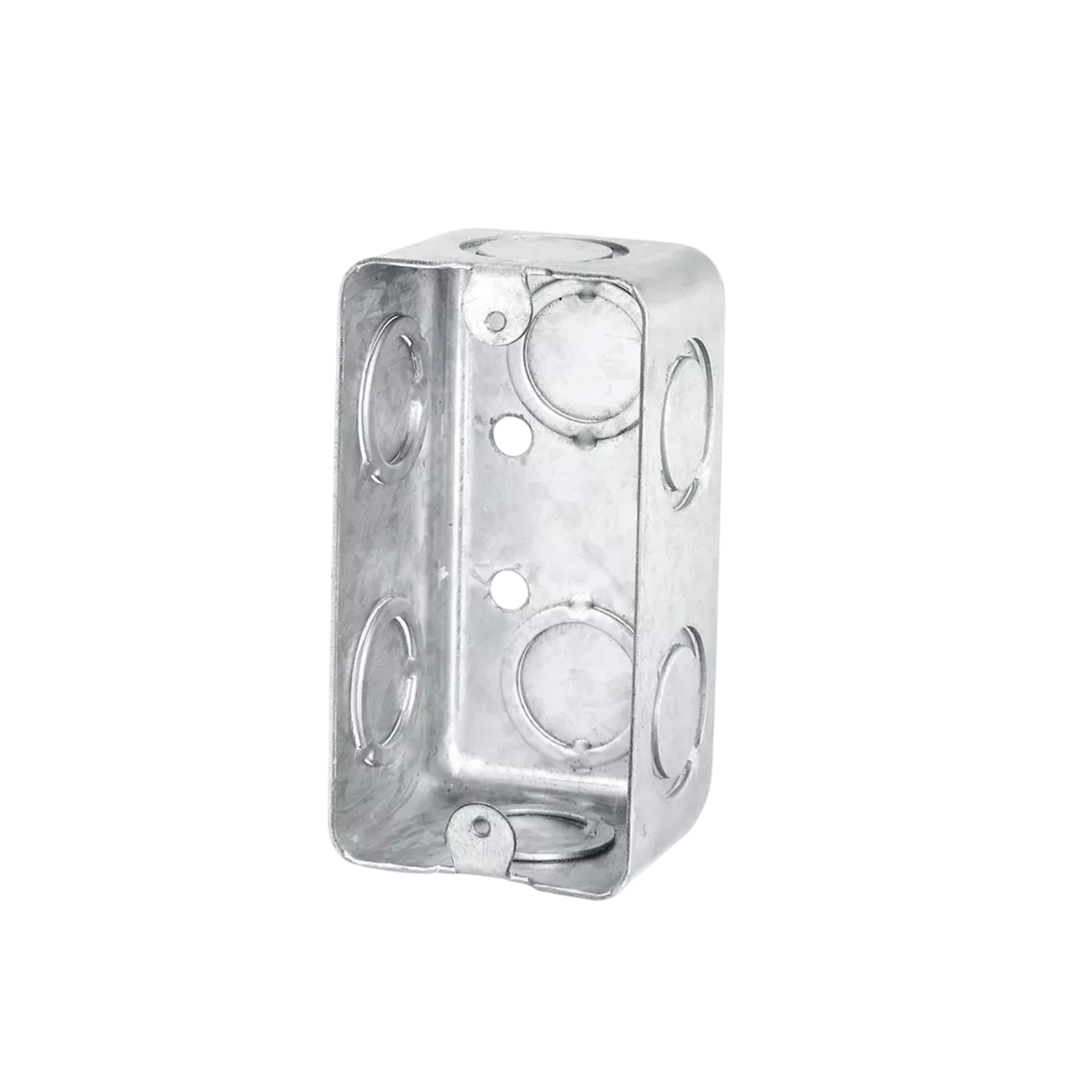 CAJA RECTANGULAR METAL CON ORIFICIOS 1/2 + 3/4 TORNILLO TIERRA 58361-1/2&3/4