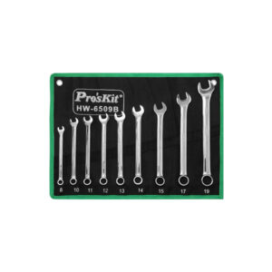 KIT DE LLAVE INGLESA FIJA (8, 10, 11, 12, 13, 14, 15, 17, 19MM) HW-6509B PROSKIT